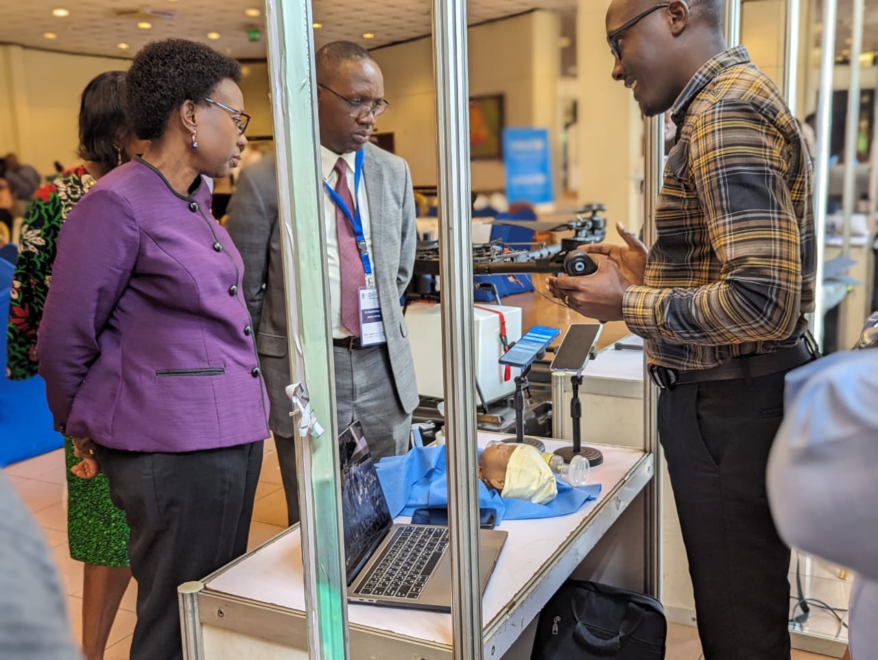 Exhibiting PRISMS to the Uganda Minister of Health